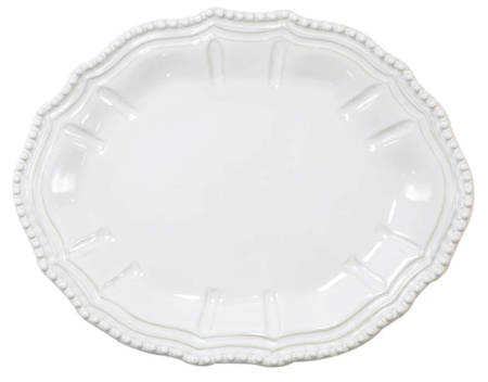 Incanto Stone White 12" Oval Serving Platter