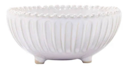 Incanto Stone White 5" Footed Bowl