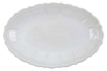 Incanto Stone White 18" Oval Serving Platter
