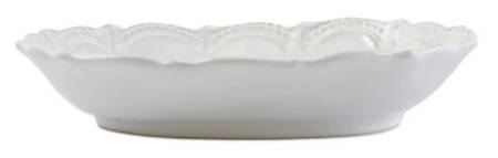 Incanto Stone White 10" Oval Vegetable Bowl