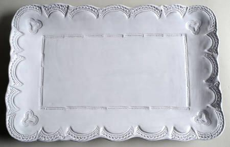 Incanto Stone White 15" Rectangular Serving Platter