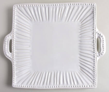 Incanto Stone White 16" Square Serving Platter