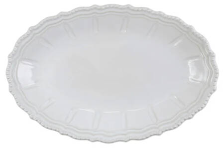 Incanto Stone White Shallow Serving Bowl