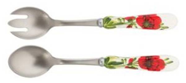 Lastra Poppy (2 Piece) Salad Set with Stainless Bowl
