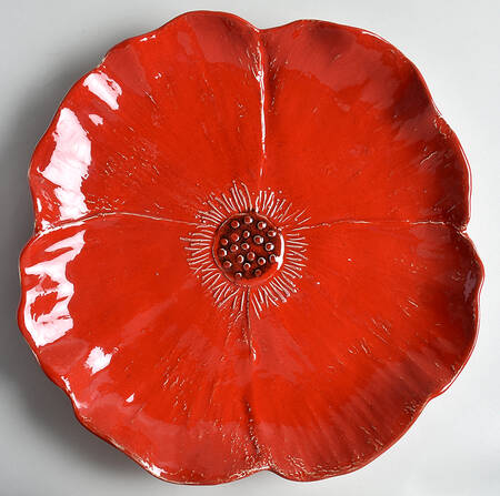 Lastra Poppy 13" Round Platter