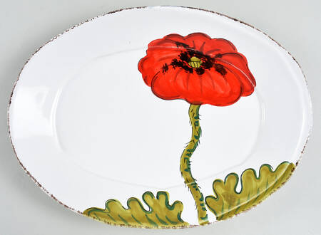 Lastra Poppy 13" Oval Serving Platter