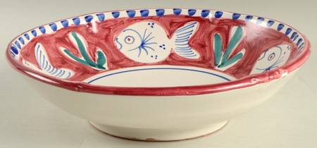 Pesce Red 8" Individual Pasta Bowl