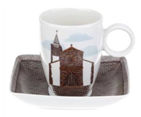 Alma Da Madeira Flat Demitasse Cup & Saucer Set