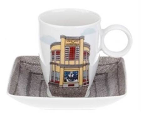 Alma Da Madeira Flat Demitasse Cup & Saucer Set