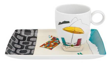 Alma Rio Janeiro Rectangular Snack Tray & Mug Set