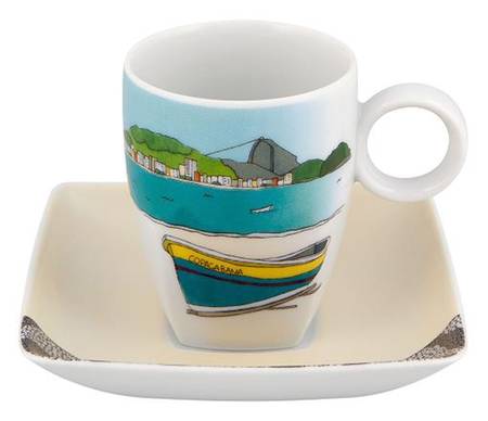Alma Rio Janeiro Flat Demitasse Cup & Saucer Set