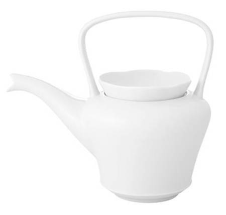 Crown White Small Teapot & Lid