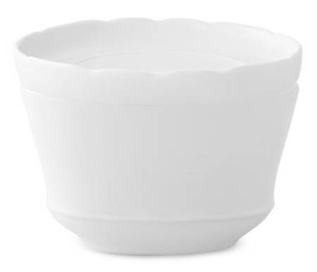 Crown White Sugar Bowl & Lid