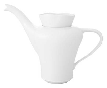 Crown White Coffee Pot & Lid