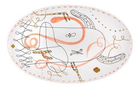 Folkifunki 15" Oval Serving Platter