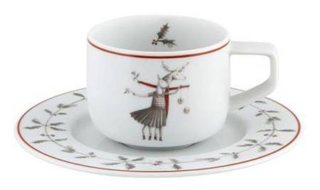 Noel Flat Demitasse Cup & Saucer Set