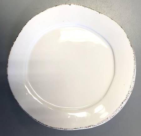 Lastra Linen (Light Cream-Off White Glaze) Canape Plate
