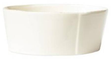 Lastra Linen (Light Cream-Off White Glaze) 8" Round Serving Bowl