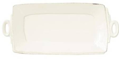 Lastra Linen (Light Cream-Off White Glaze) 16" Rectangular Serving Platter