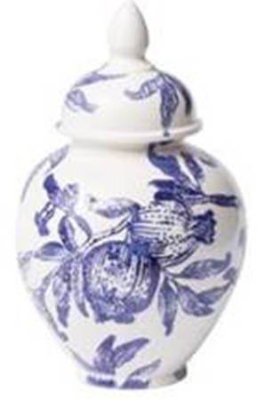 Melagrana Blu Medium Ginger Jar & Lid