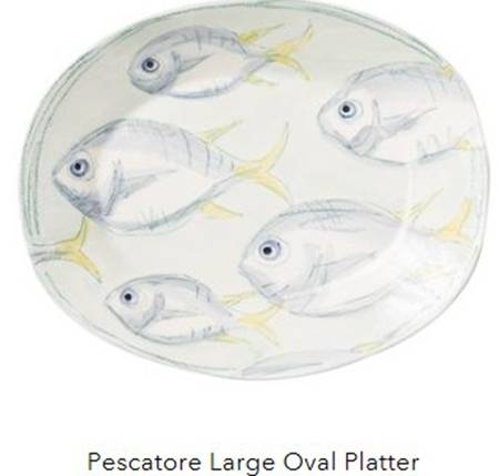 Pescatore 19" Oval Serving Platter