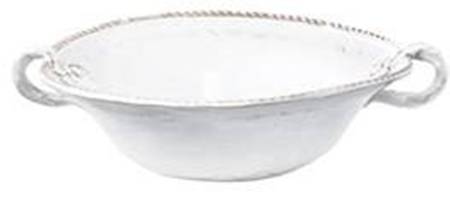 Bellezza Stone 11" Round Handled Bowl