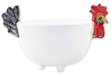 Fortunata Rooster 9" Figural Serving Bowl