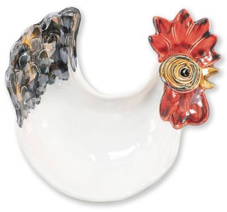 Fortunata Rooster 8" Figural Serving Bowl