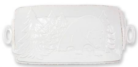 Lastra Winterland 16" Rectangular Handled Serving Platter