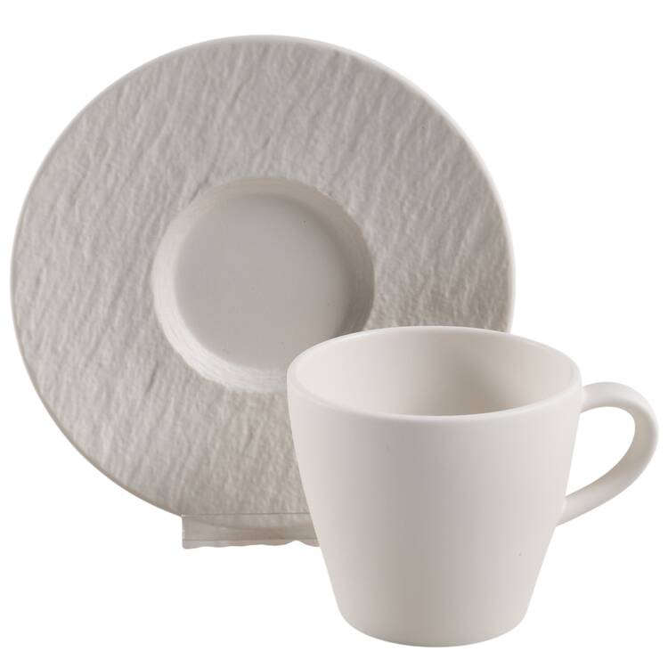 Manufacture Rock Flat Cup & Saucer Set