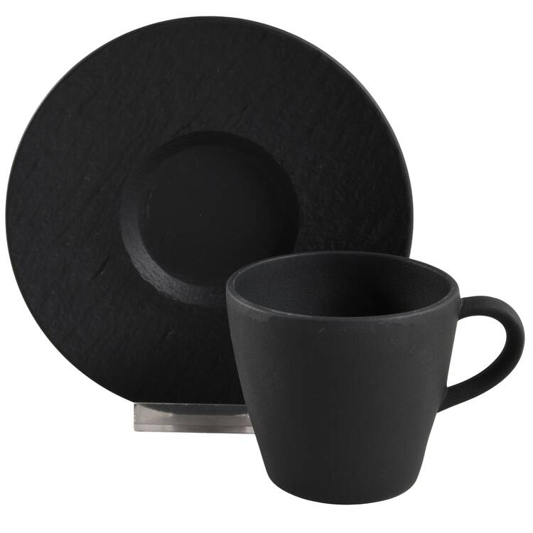 Manufacture Rock Flat Cup & Saucer Set