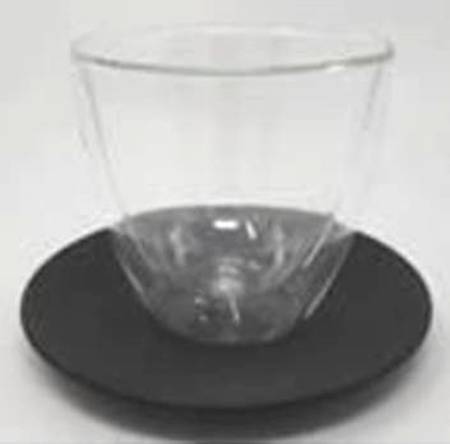 Manufacture Rock Espresso Saucer No Ceramic Cup (Uses Glass Tumbler