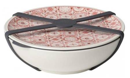 Rose Caro Large Travel Bowl & Lid with Silicone Strap