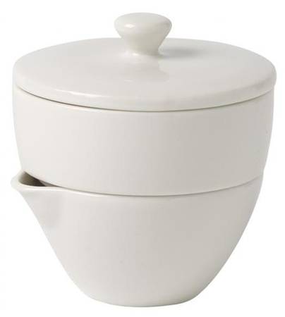 Tea Passion Stacking Creamer & Sugar Bowl with Lid Set
