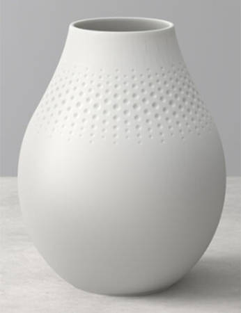 Collier Blanc 6" Vase
