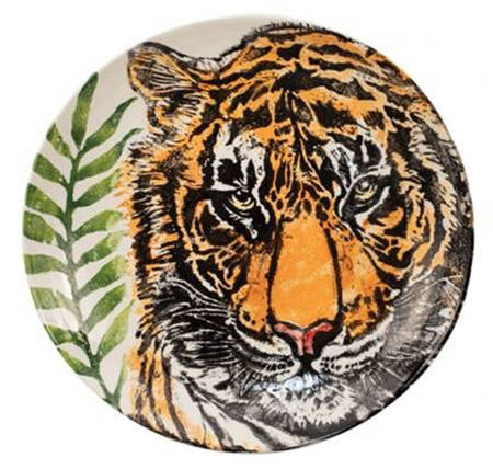 Into the Jungle 15" Shallow Round Bowl