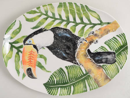 Into the Jungle 17" Oval Serving Platter