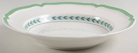 French Garden Green Line Large Rim Soup Bowl