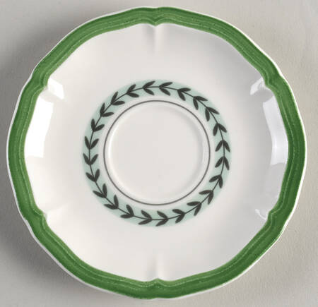 French Garden Green Line Saucer for Demitasse Cup
