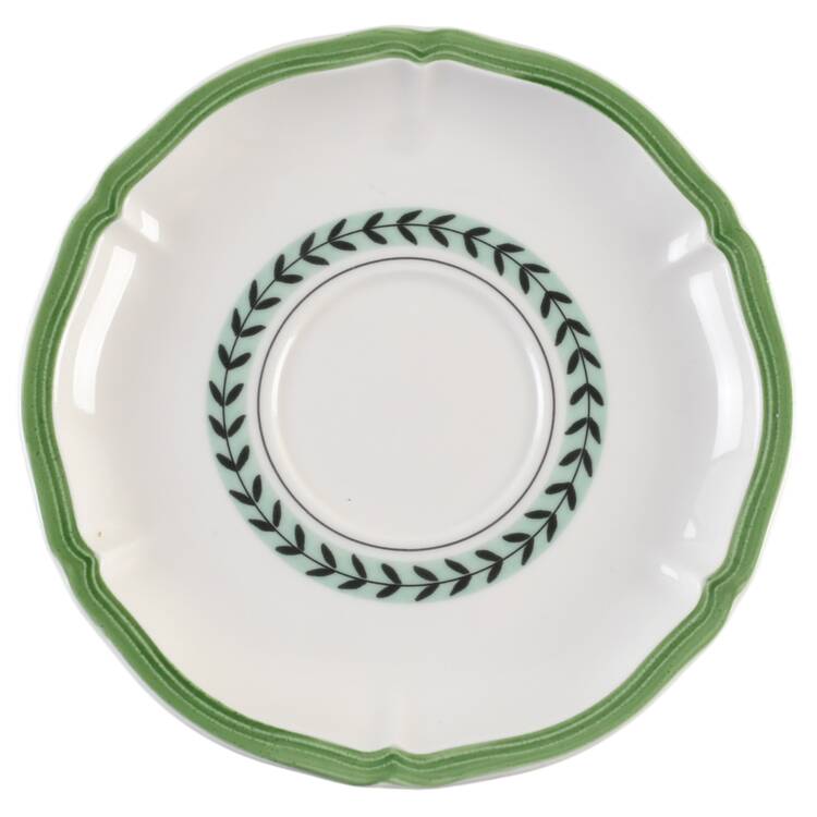 French Garden Green Line Cream Soup Saucer (No Bowl)