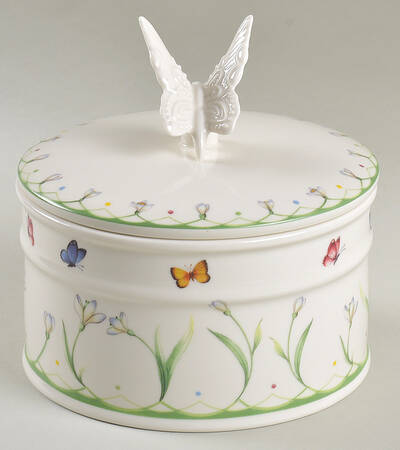 Colorful Spring Large Covered Jar & Lid