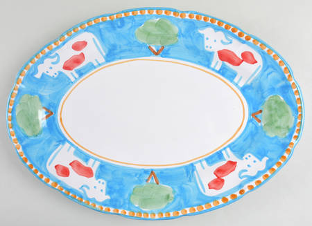 Campagna Mucca Cow 16" Oval Serving Platter