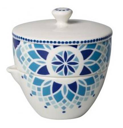 Tea Passion Medina Stacking Creamer & Sugar Bowl with Lid Set