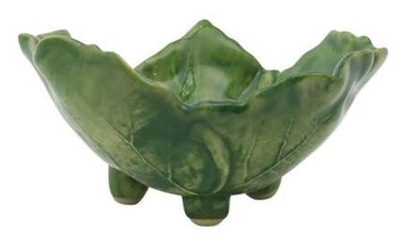 Foglia Stone Footed Dessert Bowl