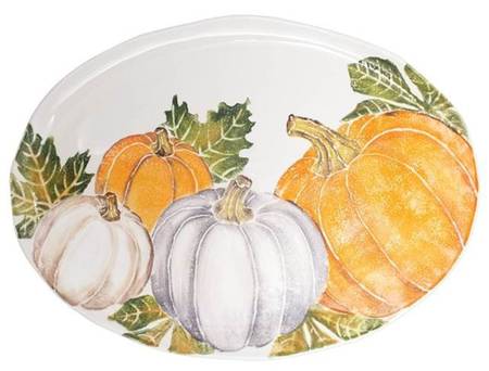 Pumpkins 21" Oval Serving Platter