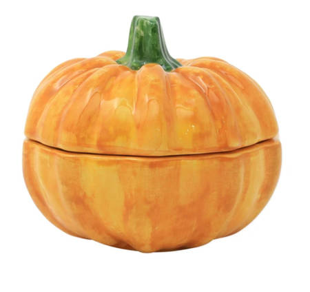 Pumpkins Small Figural Pumpkin Bowl & Lid