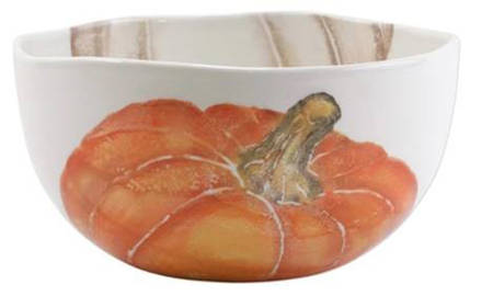 Pumpkins 9" Round Deep Bowl