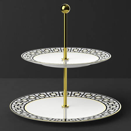 MetroChic (Metro Chic) 2 Tiered Serving Tray (Dinner & Salad Plate)