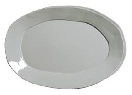 Lastra Light Gray Large Oval Tray