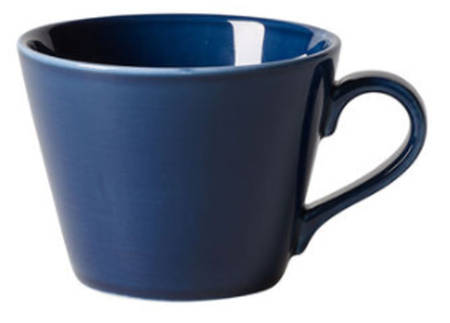 Organic Deep Blue Flat Cup